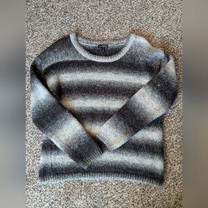 The Limited Gray Black Ombre Crewneck Sweater